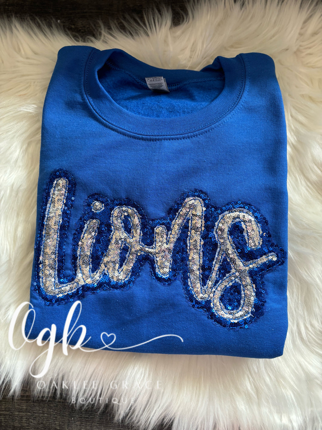 Lions Sequin Crewneck