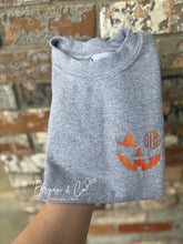 Load image into Gallery viewer, Monogrammed Pumpkin Face-Toddler
