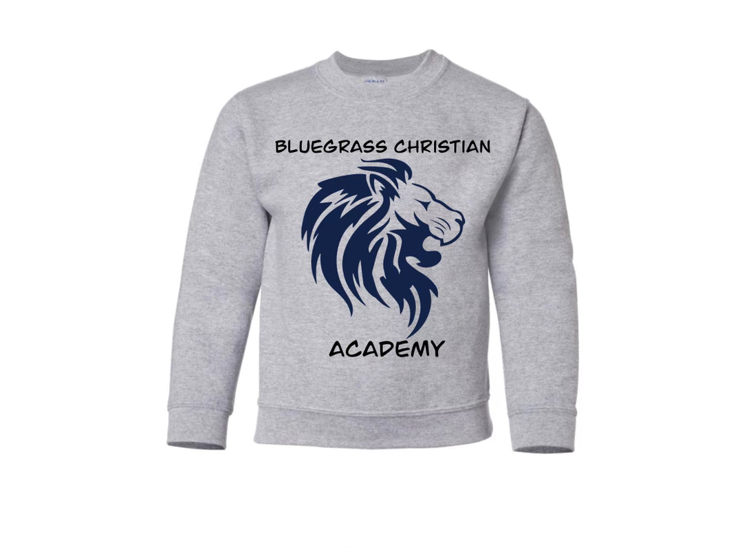 Bluegrass Christian Academy Basic -Kids Crewneck